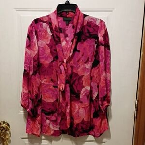 Worthington Pink Floral Blouse